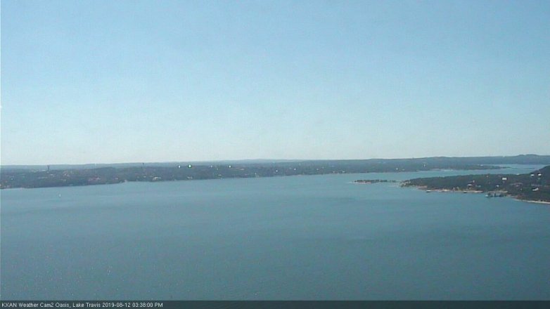 Lake Travis webcam, August 12, 2019 2:40 PM CT