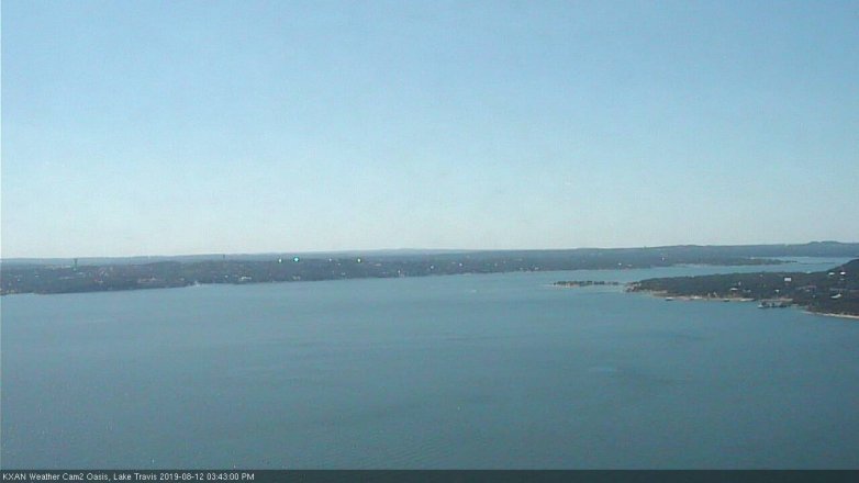 Lake Travis webcam, August 12, 2019 2:45 PM CT