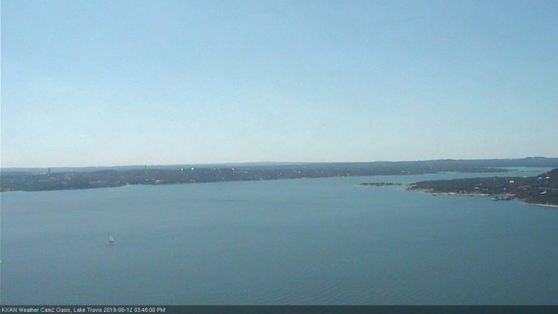 Lake Travis webcam, August 12, 2019 2:50 PM CT