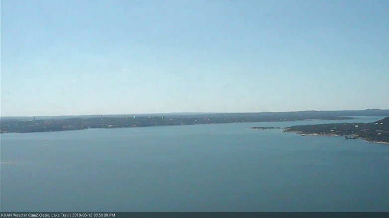 Lake Travis webcam, August 12, 2019 3:00 PM CT