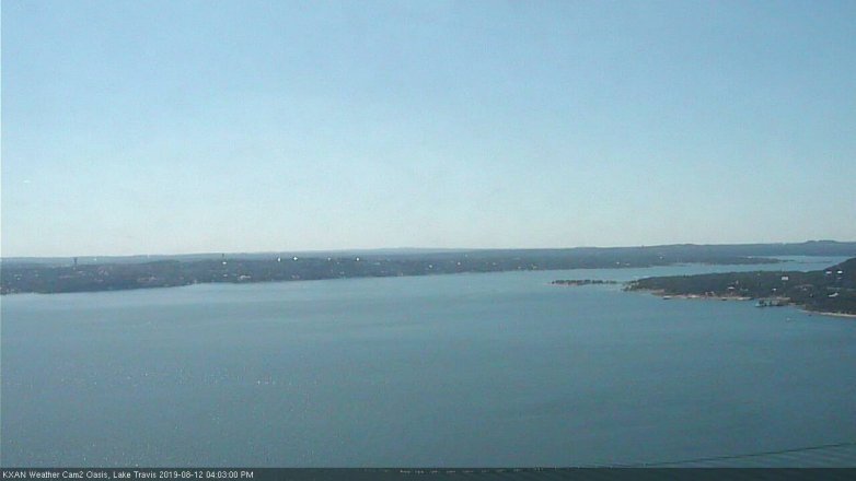 Lake Travis webcam, August 12, 2019 3:05 PM CT