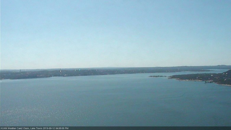 Lake Travis webcam, August 12, 2019 3:10 PM CT