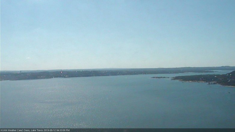 Lake Travis webcam, August 12, 2019 3:35 PM CT