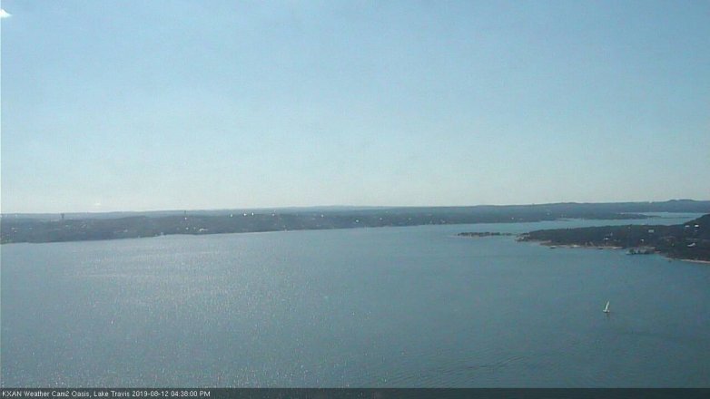 Lake Travis webcam, August 12, 2019 3:40 PM CT