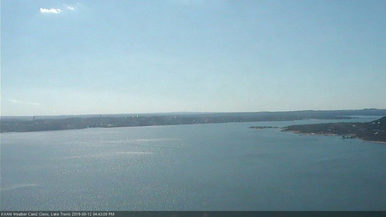 Lake Travis webcam, August 12, 2019 3:45 PM CT