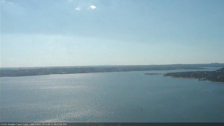 Lake Travis webcam, August 12, 2019 3:55 PM CT