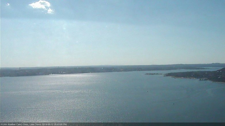 Lake Travis webcam, August 12, 2019 4:05 PM CT