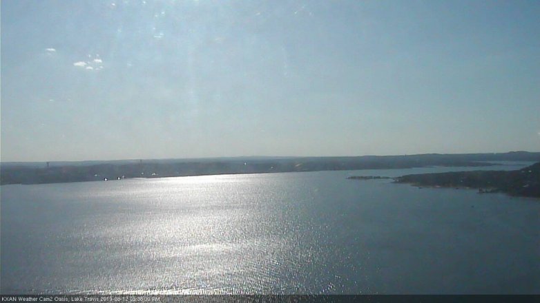 Lake Travis webcam, August 12, 2019 4:40 PM CT