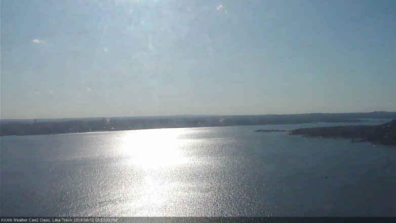 Lake Travis webcam, August 12, 2019 4:55 PM CT