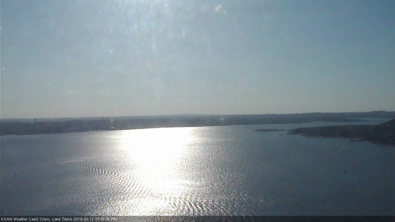 Lake Travis webcam, August 12, 2019 5:00 PM CT