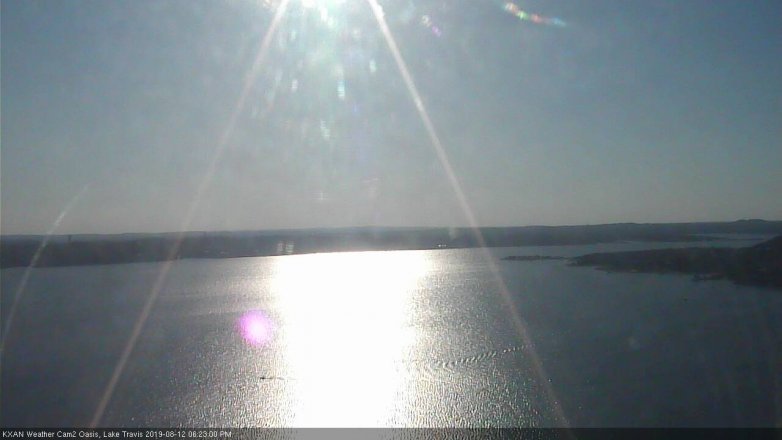 Lake Travis webcam, August 12, 2019 5:25 PM CT