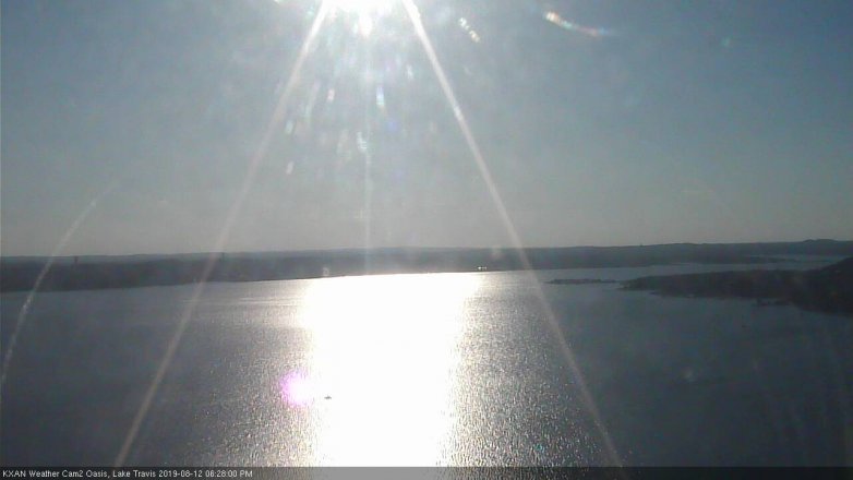 Lake Travis webcam, August 12, 2019 5:30 PM CT
