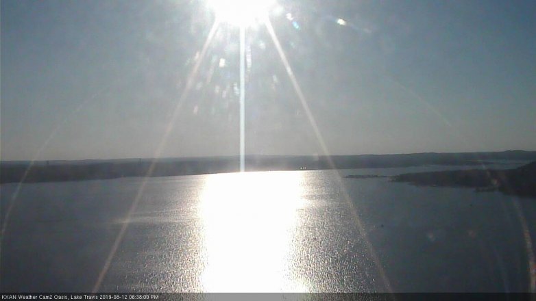 Lake Travis webcam, August 12, 2019 5:40 PM CT