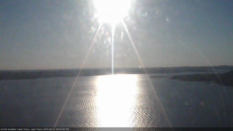 Lake Travis webcam, August 12, 2019 5:55 PM CT