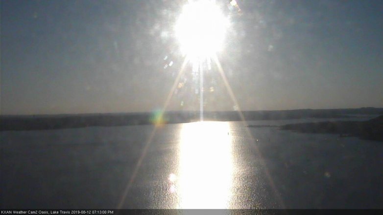 Lake Travis webcam, August 12, 2019 6:15 PM CT