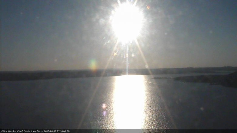 Lake Travis webcam, August 12, 2019 6:20 PM CT