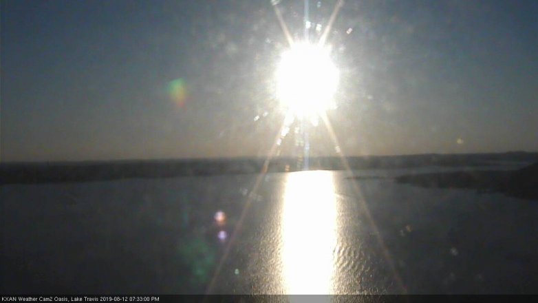 Lake Travis webcam, August 12, 2019 6:35 PM CT