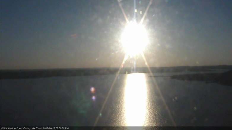 Lake Travis webcam, August 12, 2019 6:40 PM CT