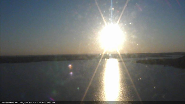 Lake Travis webcam, August 12, 2019 6:50 PM CT