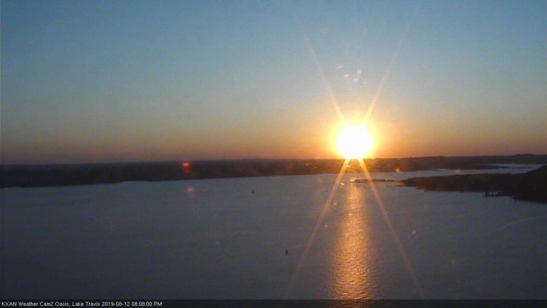 Lake Travis webcam, August 12, 2019 7:10 PM CT