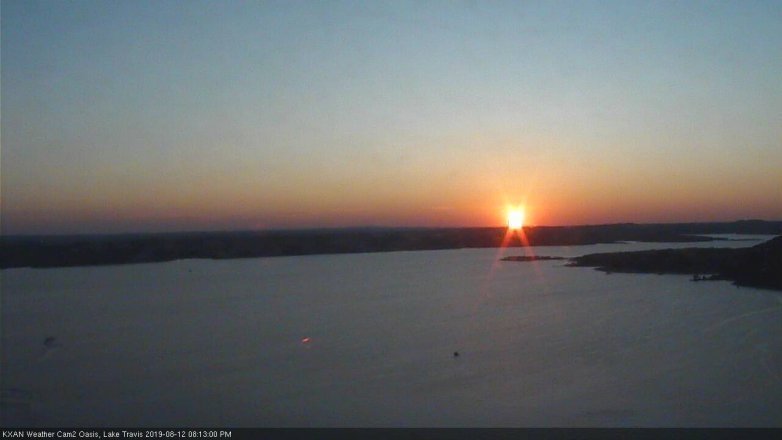 Lake Travis webcam, August 12, 2019 7:15 PM CT