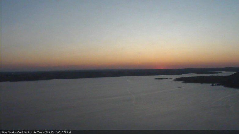 Lake Travis webcam, August 12, 2019 7:20 PM CT
