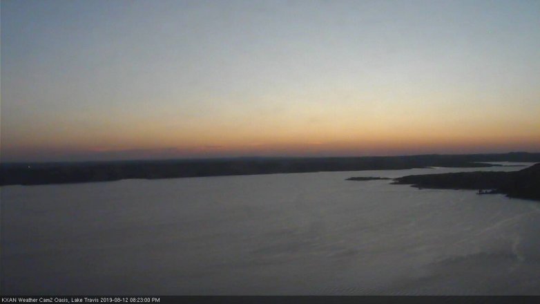Lake Travis webcam, August 12, 2019 7:25 PM CT