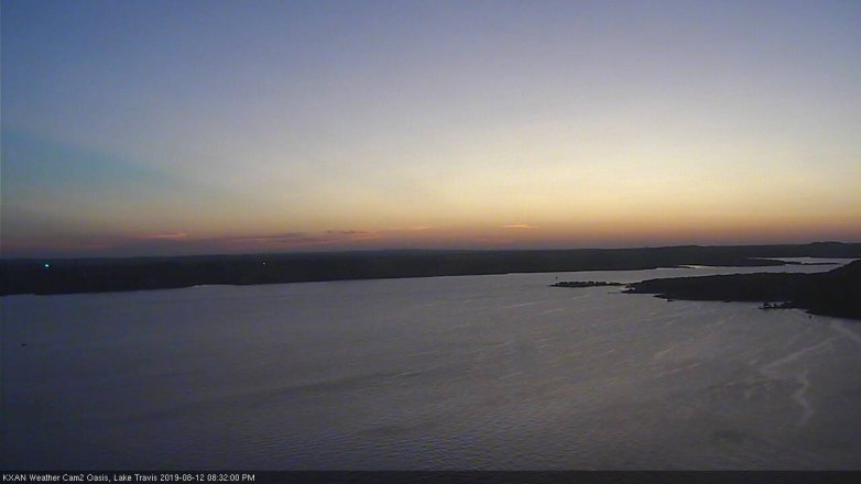 Lake Travis webcam, August 12, 2019 7:35 PM CT