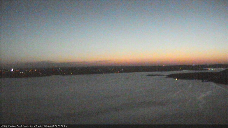Lake Travis webcam, August 12, 2019 7:55 PM CT