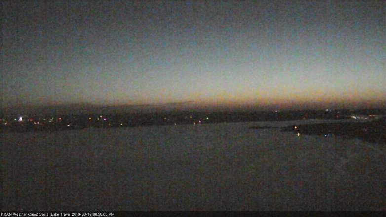 Lake Travis webcam, August 12, 2019 8:00 PM CT