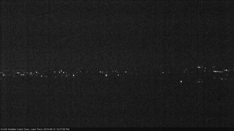 Lake Travis webcam, August 12, 2019 9:30 PM CT