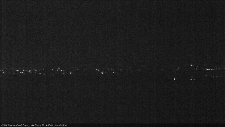 Lake Travis webcam, August 12, 2019 9:45 PM CT