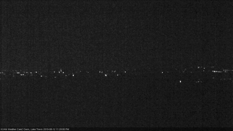 Lake Travis webcam, August 12, 2019 10:30 PM CT