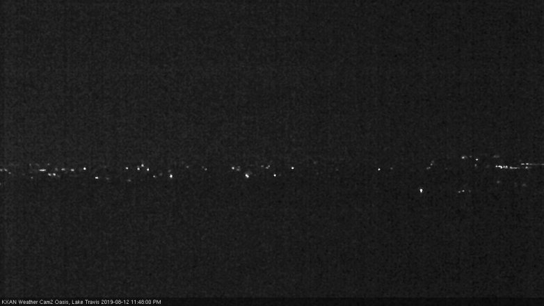 Lake Travis webcam, August 12, 2019 10:50 PM CT