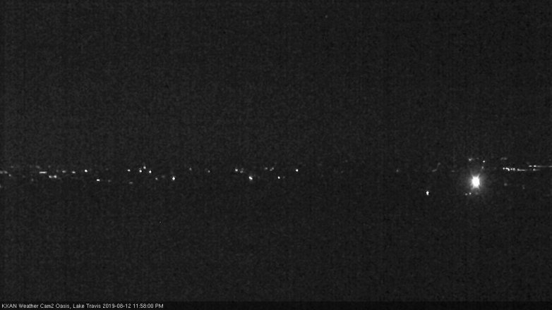 Lake Travis webcam, August 12, 2019 11:00 PM CT