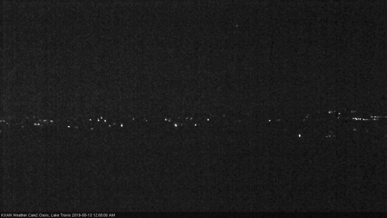 Lake Travis webcam, August 12, 2019 11:10 PM CT