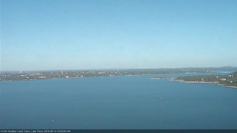 Lake Travis webcam, August 13, 2019 9:05 AM CT