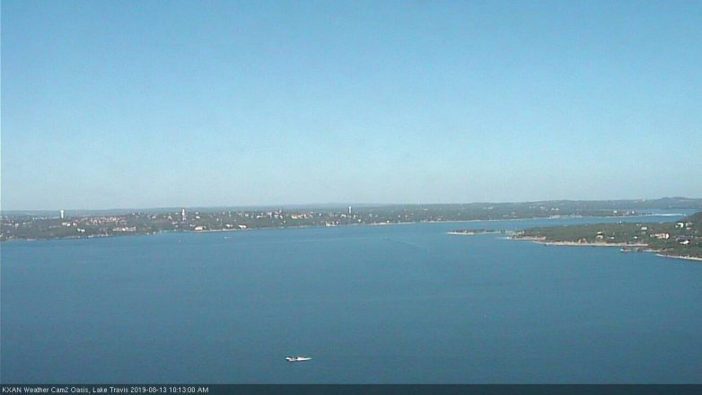 Lake Travis webcam, August 13, 2019 9:15 AM CT