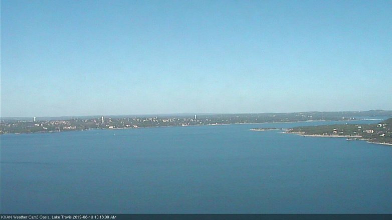 Lake Travis webcam, August 13, 2019 9:20 AM CT