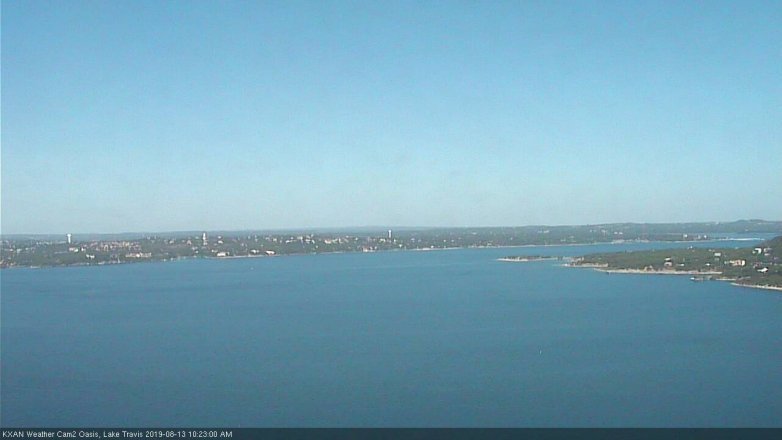 Lake Travis webcam, August 13, 2019 9:25 AM CT