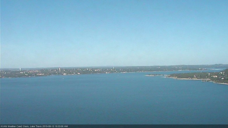 Lake Travis webcam, August 13, 2019 9:35 AM CT