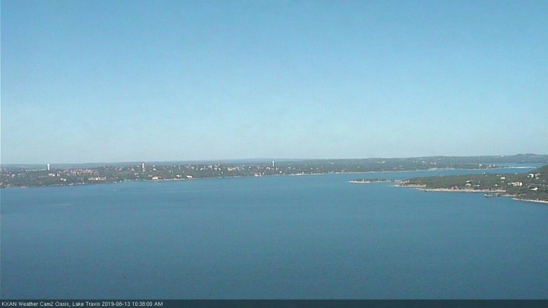 Lake Travis webcam, August 13, 2019 9:40 AM CT