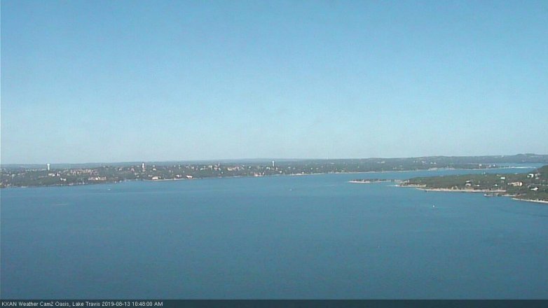 Lake Travis webcam, August 13, 2019 9:50 AM CT
