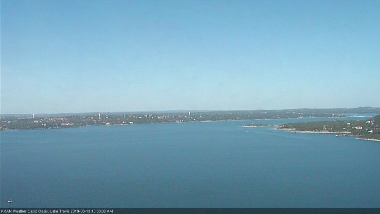 Lake Travis webcam, August 13, 2019 10:00 AM CT