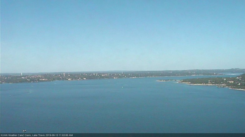 Lake Travis webcam, August 13, 2019 10:05 AM CT