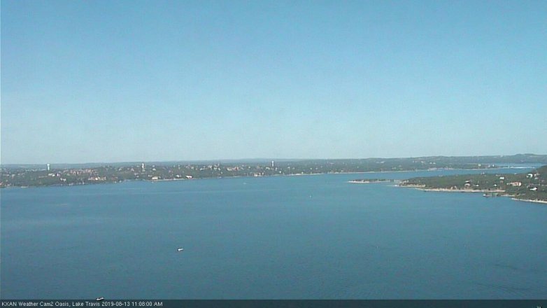 Lake Travis webcam, August 13, 2019 10:10 AM CT