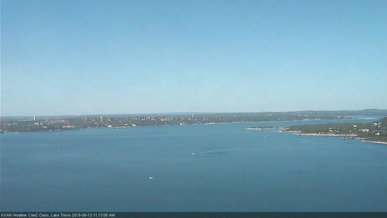 Lake Travis webcam, August 13, 2019 10:15 AM CT