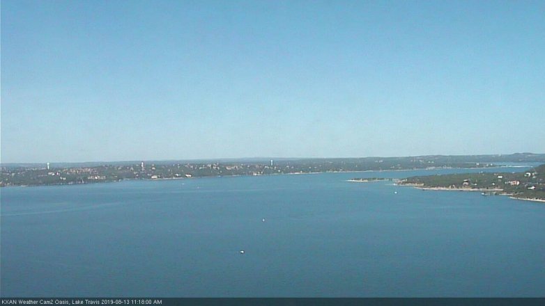 Lake Travis webcam, August 13, 2019 10:20 AM CT
