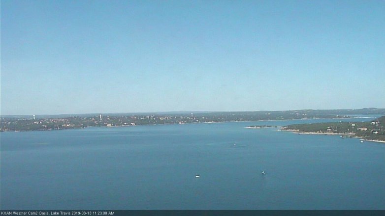 Lake Travis webcam, August 13, 2019 10:25 AM CT