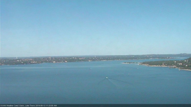 Lake Travis webcam, August 13, 2019 10:35 AM CT